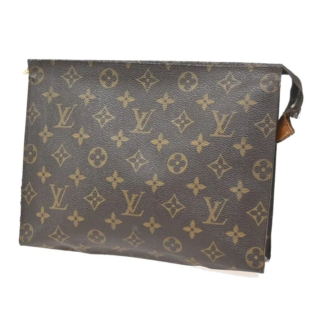 LOUIS VUITTON Poche Toilette 26 Clutch Hand Bag Monogram Leather M47542 01YH581